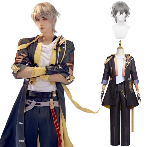 [神併良品] 開拓者 コスプレ ウィッグ付き 男性主人公 穹 崩壊スターレイル コスプレ衣装 フルセット コスチューム 大人用 仮装 文化祭 Caelus cosplay (穹 ウィッグ付き,XL)｜グットバリューオンラインストア