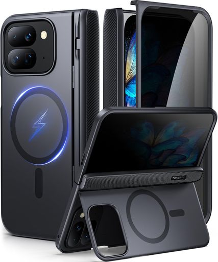TONGATE磁石式GooglePixel9ProFold容れもの照明ランプ付き添い人、[MagSafe相応う]GooglePixelFold22024用映写幕プロテクター\u0026蝶つがい保護すること内蔵牢固たるGoogle9Pro