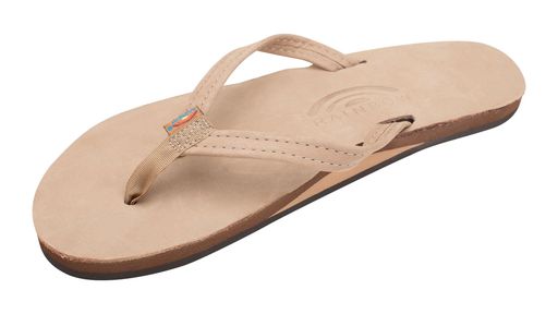 [RAINBOWSANDALS]レインボーサンダル(SINGLELAYER)シングルレイヤー細身のストラップレディースレザーサンダルシエラブラウン10(25.5cm