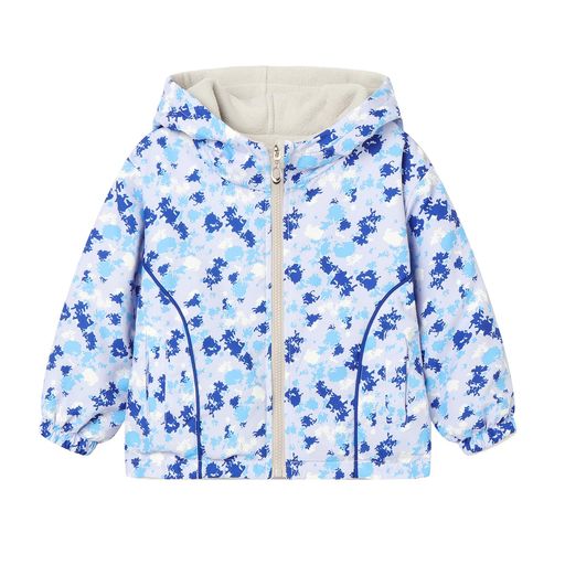 [LSMUDKINGDOM]キッズコート男の子フリースジャケットリバーシブルアウター子供服フード付き迷彩コートブルー140