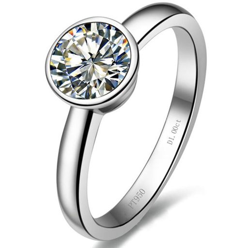 婚約指輪単一の宝石NSCD模擬ダイヤモンドリアルシルバー女性たち結婚リング 10,032円