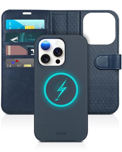 TUCCHiPhone15Pro対応ケース手帳型2in1分離式iPhone15プロケース手帳型取り外し可能2way高級PU合皮衝撃吸収全面保護カード収納[RFIDブロッキング]横置きスタンド機能アイフォン15