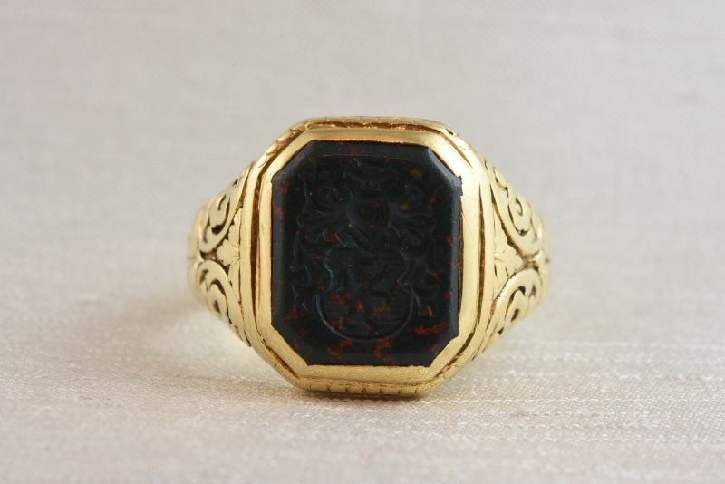 楽天市場 グッドウィル アンティーク ジュエリー 4ct ブラッドストーンインタリオ リング 指輪 メンズ レディース Goodwill アンティーク