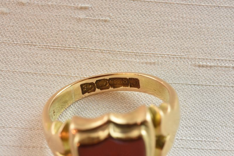 楽天市場 グッドウィル アンティーク ジュエリー 15ct カーネリアン インタリオ リング 指輪 メンズ レディース Goodwill アンティーク