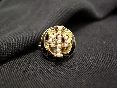 楽天市場】アンティークジュエリー エナメル ブローチ アール