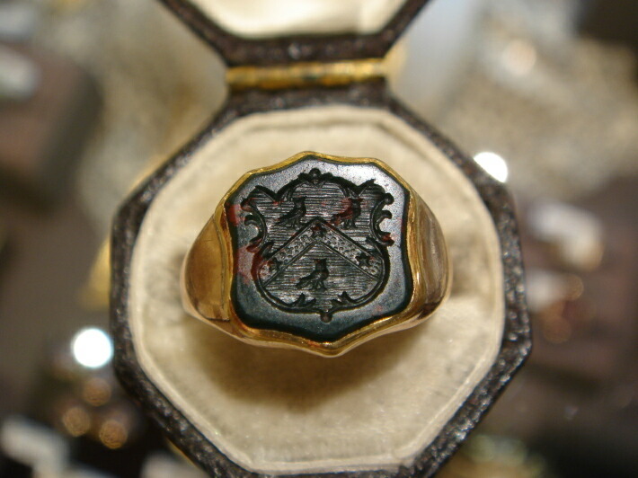 楽天市場 アンティークジュエリー G ブラッドストーンインタリオリング 指輪 レディース Goodwill アンティーク