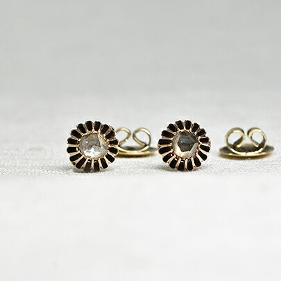 グッドウィル アンティーク ジュエリー 9ct ダイヤモンドイヤリング
