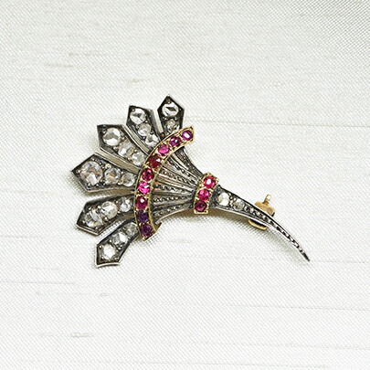 楽天市場】アンティークジュエリー エナメル ブローチ アール