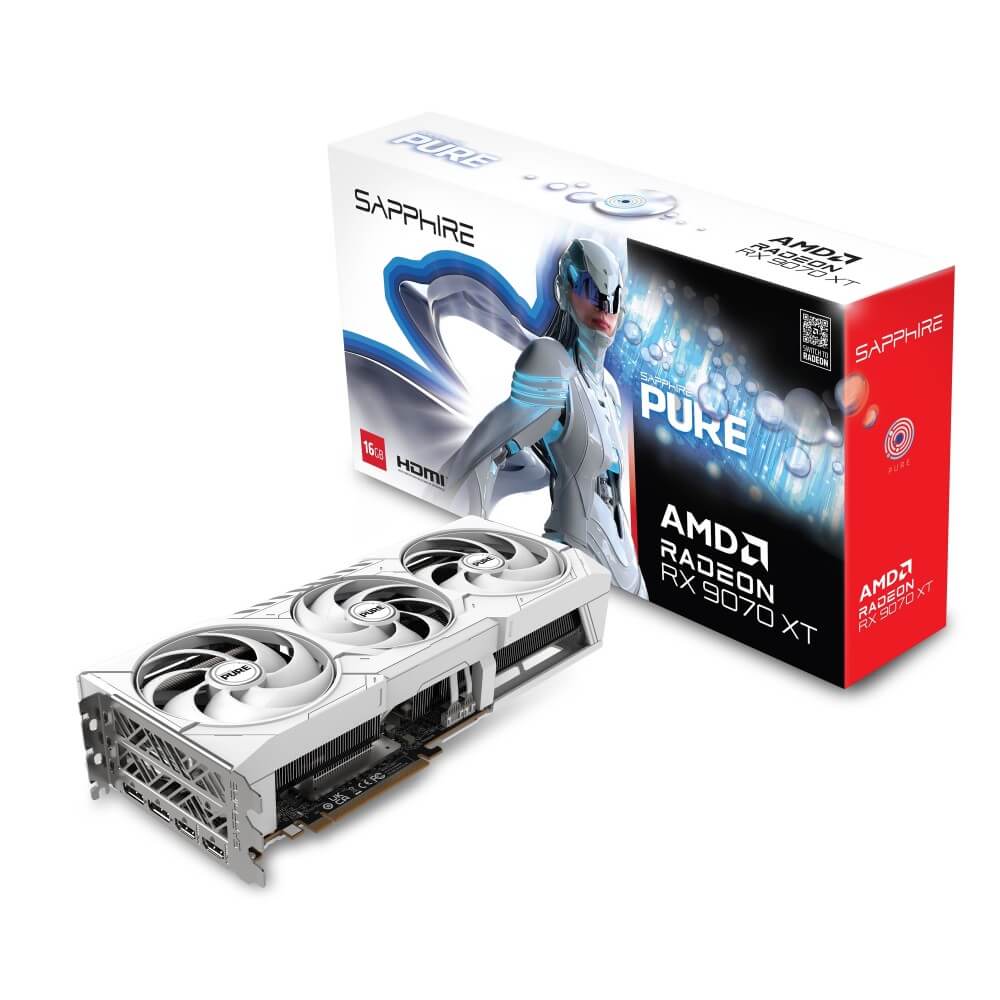 Sapphire PURE AMD Radeon RX 9070 XT AMD Radeon RX 9070 XT 積み上げるグラフィック歌留多