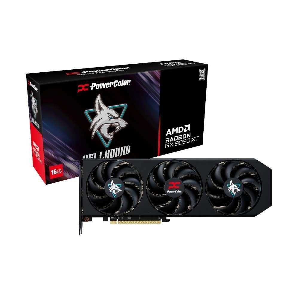 PowerColor Hellhound AMD Radeon RX 9060 XT 16GB GDDR6 「Hellhound」つづき物 RX9060XT 16G-L/OC