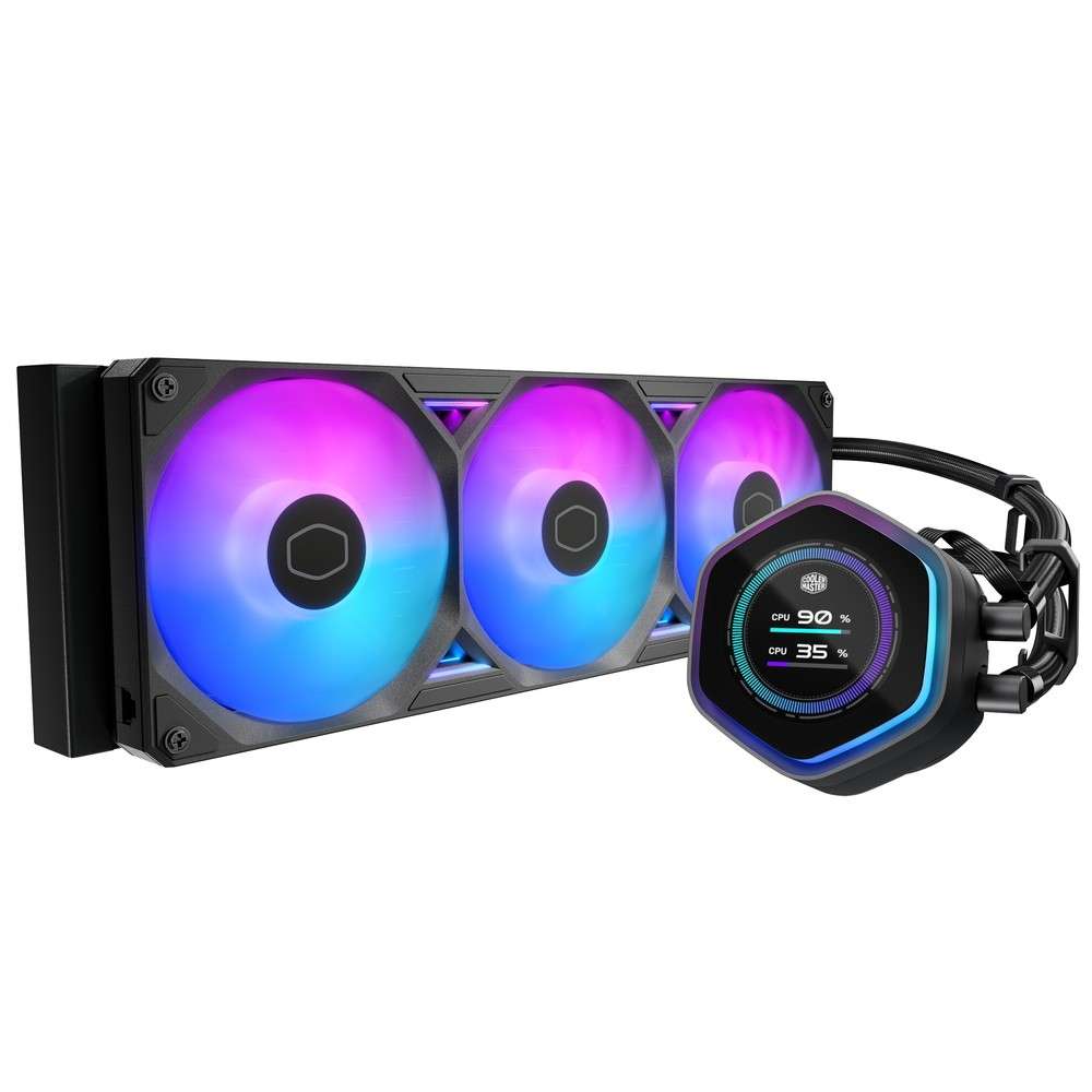 COOLER MASTER MasterLiquid 360 Atmos II LCD ARGB 360粍水冷中央処理装置空調設備 黒いこと