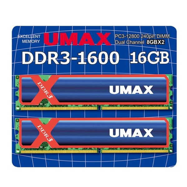 楽天市場 Umax Um Ddr3d 1600 16gbhs Ddr3 1600 8gb X2枚 デスクトップ用メモリ パソコン工房 楽天市場店