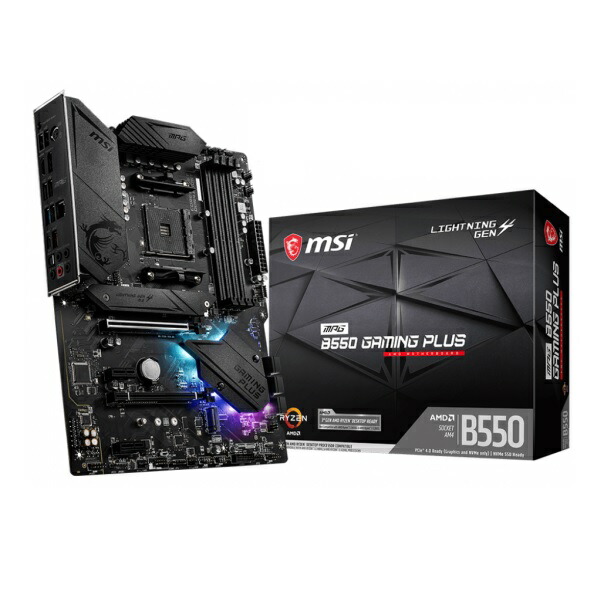 (動作確認済)MSI B550 GAMING PLUS マザーボード セット MSI MPG B550 GAMING PLUS AMD 500シリーズ Socket AM4対応 AMD