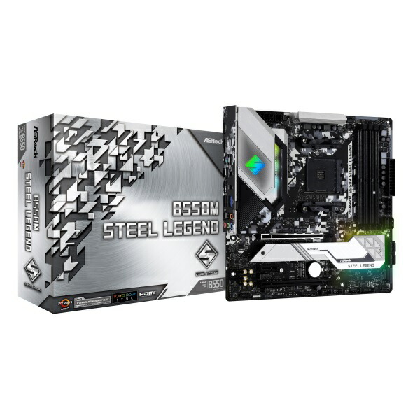ASRock B550M Steel MicroATXマザーボード AMD Legend B550チップ