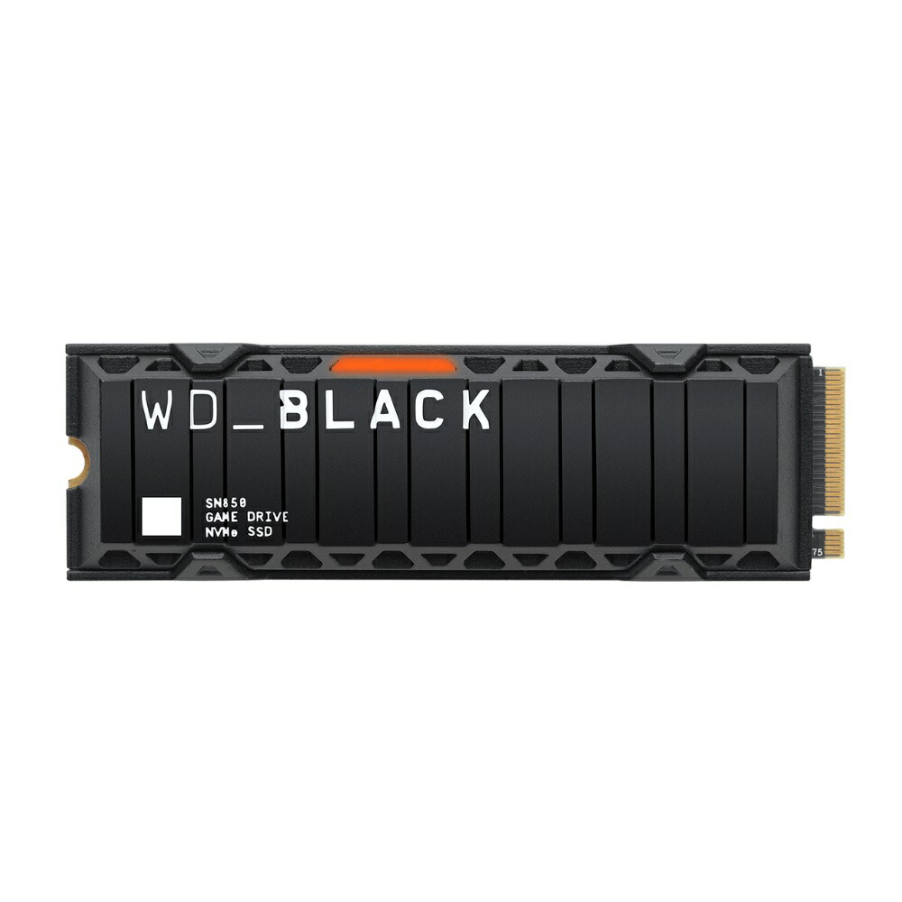 Western Digital WDS500G1XHE WD_BLACK SN850 NVMe SSD 500GB ヒートシンク付き 贈呈