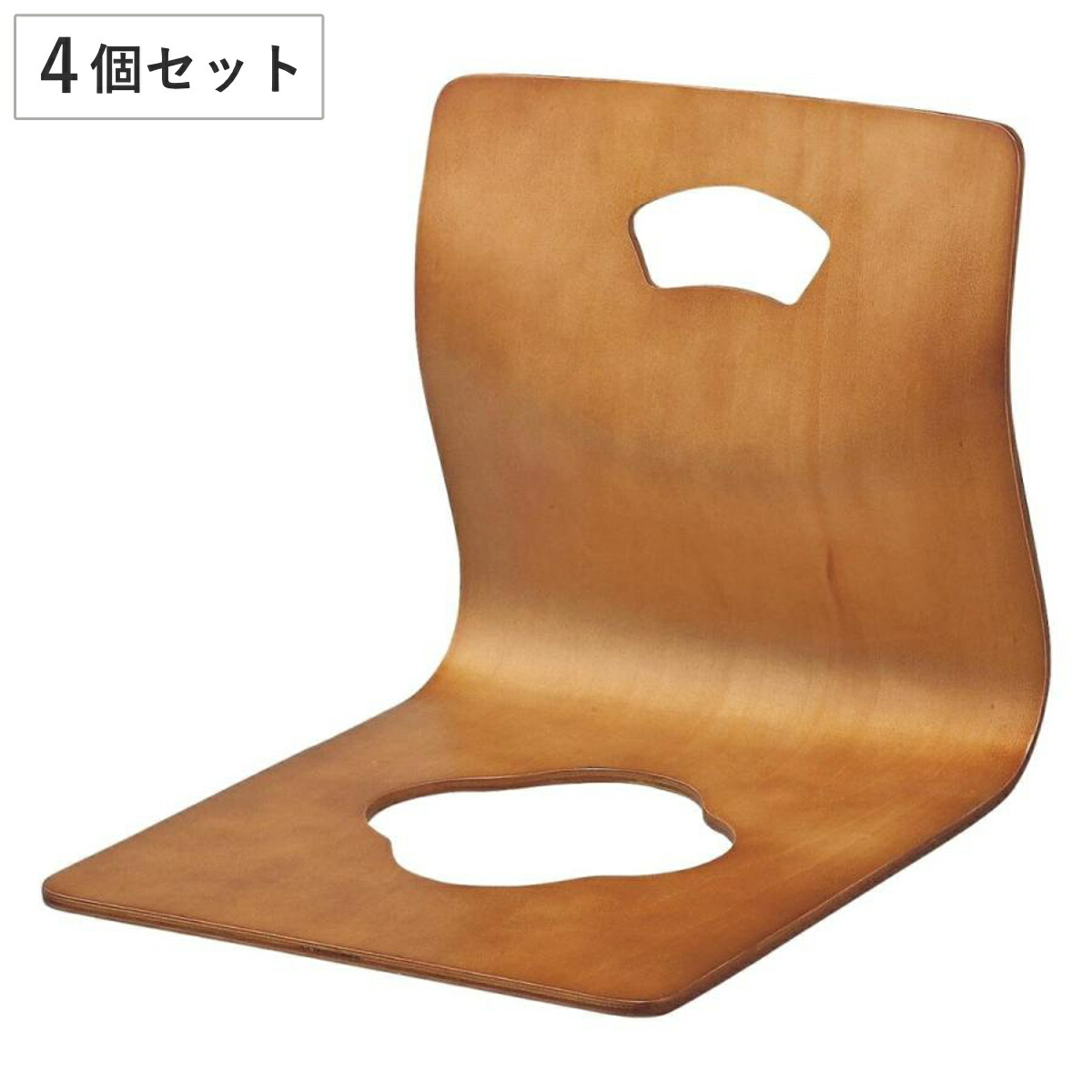 4脚セット 木製座イス ブラウン （ 座椅子 スタッキング 椅子 曲木 セット 座敷 料亭 旅館 和室 業務用 ）【GWM】｜good wood mood 13,712円