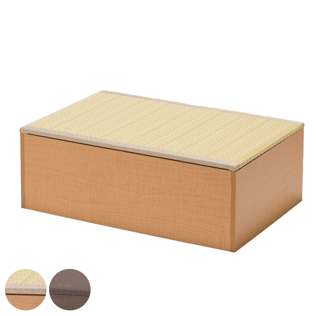 樹脂畳ユニット ロータイプ 幅90&times;奥行60&times;高さ31.5cm 収納付ベンチ （ 畳 小上がり 収納 ベンチ 収納ボックス 掘りごたつ 和モダン 和風 シンプル ）【GWM】｜good wood mood