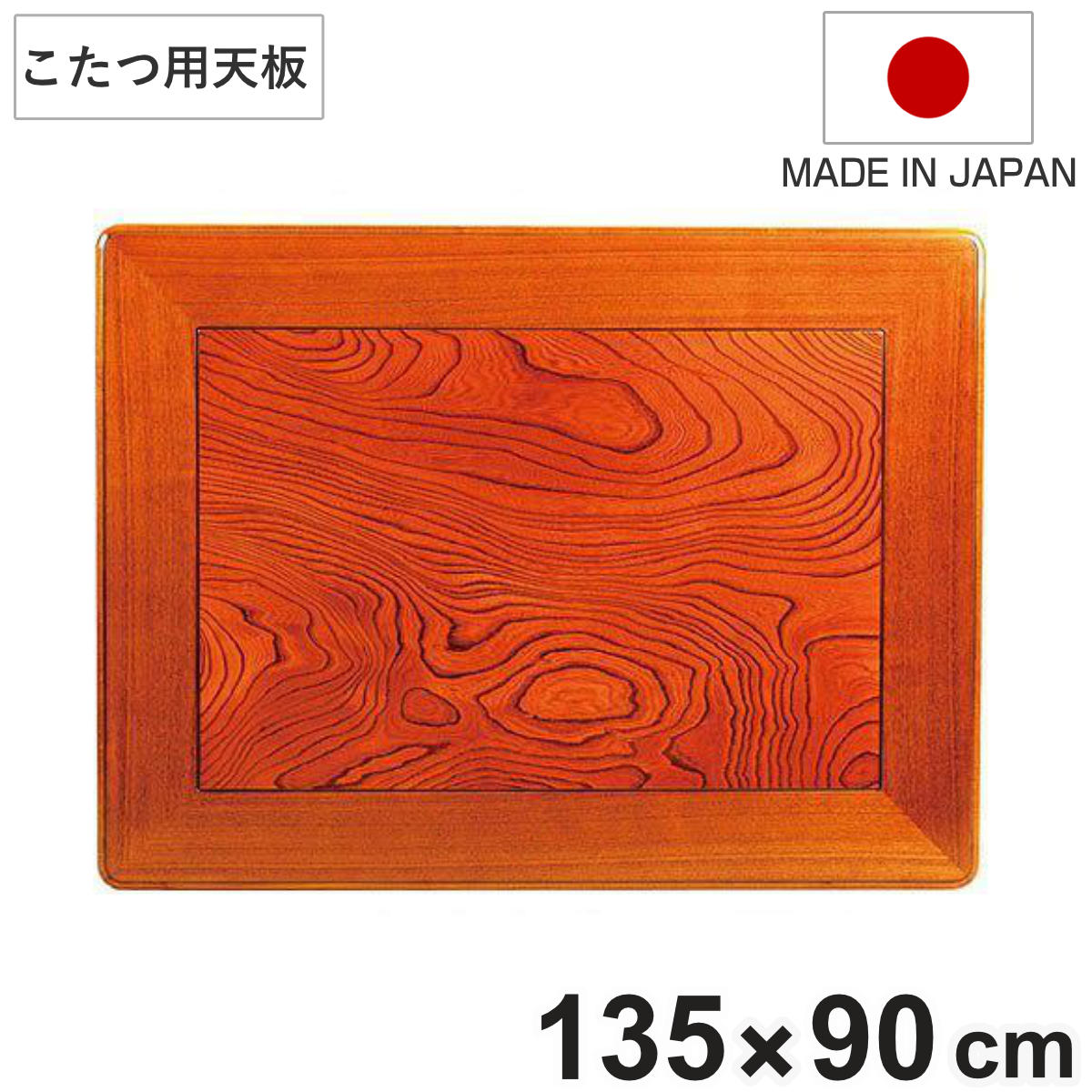 こたつ用天板 幅135cm 長方形 木製 ケヤキ突板 日本製 （ 座卓 天板 テーブル板 天板のみ こたつ のみ コタツ 天然木 こたつテーブル 和風 和室 コタツ天板 天板単品 取替え 交換用 ローテーブル ちゃぶ台 ）【GWM】｜good wood mood