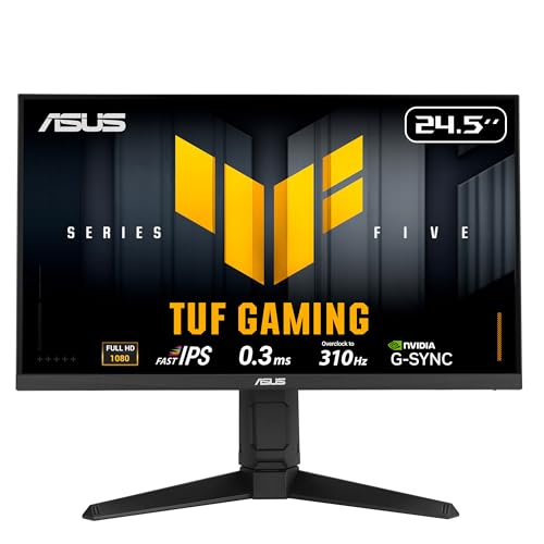 ASUS ゲーミングモニター/TUF Gaming VG259QMRL5A / 24.5インチ / フルHD/Fast-IPSパネル / 310Hz(OC) / 0.3ms / G-SYNC 対応 AMD FreeSync Premium/ELMB SYNC/VESA DisplayHDR 400 / sRGBカバー率99% / 高さ調整/Gaming AI/国内正規品｜GOODWOODS