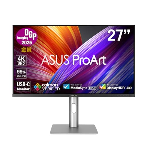 ASUS 4K モニター ProArt PA279CRV-J / 27インチ / DGPイメージングアワード2025 金賞 / IPS/HDMI/DisplayPort/USB Type-C(96W給電) / 99% DCI-P3 / 99% Adobe RGB/色精度ΔE 2 / VESA DisplayHDR 400 / エルゴノミクススタンド/国内正規品|GOODWOODS