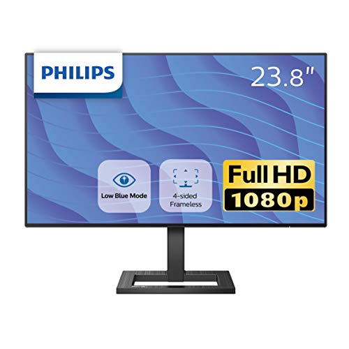 PHILIPS 液晶ディスプレイPCモニター 242E2F/11 (23.8インチ/FHD/IPS/5年/D-sub 15,HDMI,Display Port/4面フレームレス/Adaptive Sync/ちらつき防止/ブルーライト軽減)｜GOODWOODS