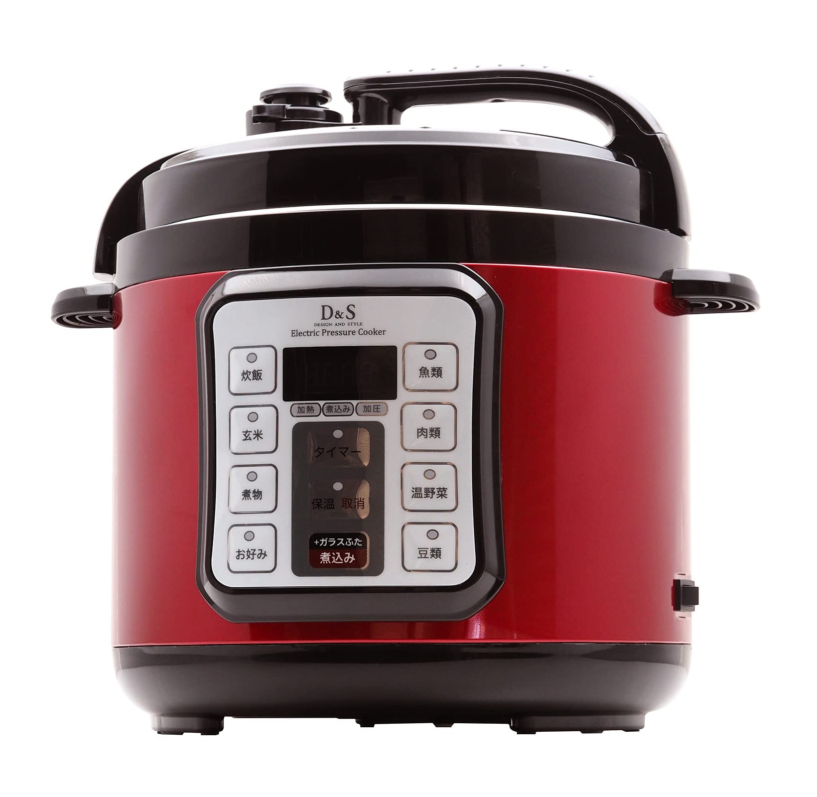 おもち！赤い電気圧力鍋 多機能電気圧力鍋 クックピース 大容量 5L 5合COOK PEACE MX