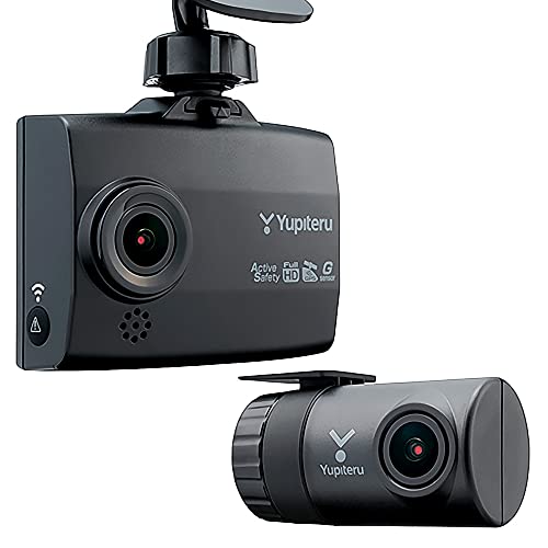 ユピテル ドライブレコーダー Y-410dP 前後 2カメラ 200万画素 FullHD スマートフォン連動 無線LAN 自動保存 対角(フロント158°リア158°) 夜間鮮明 SDカードフォーマット不要 GPS Gセンサー(衝撃録画) HDR Web限定モデル