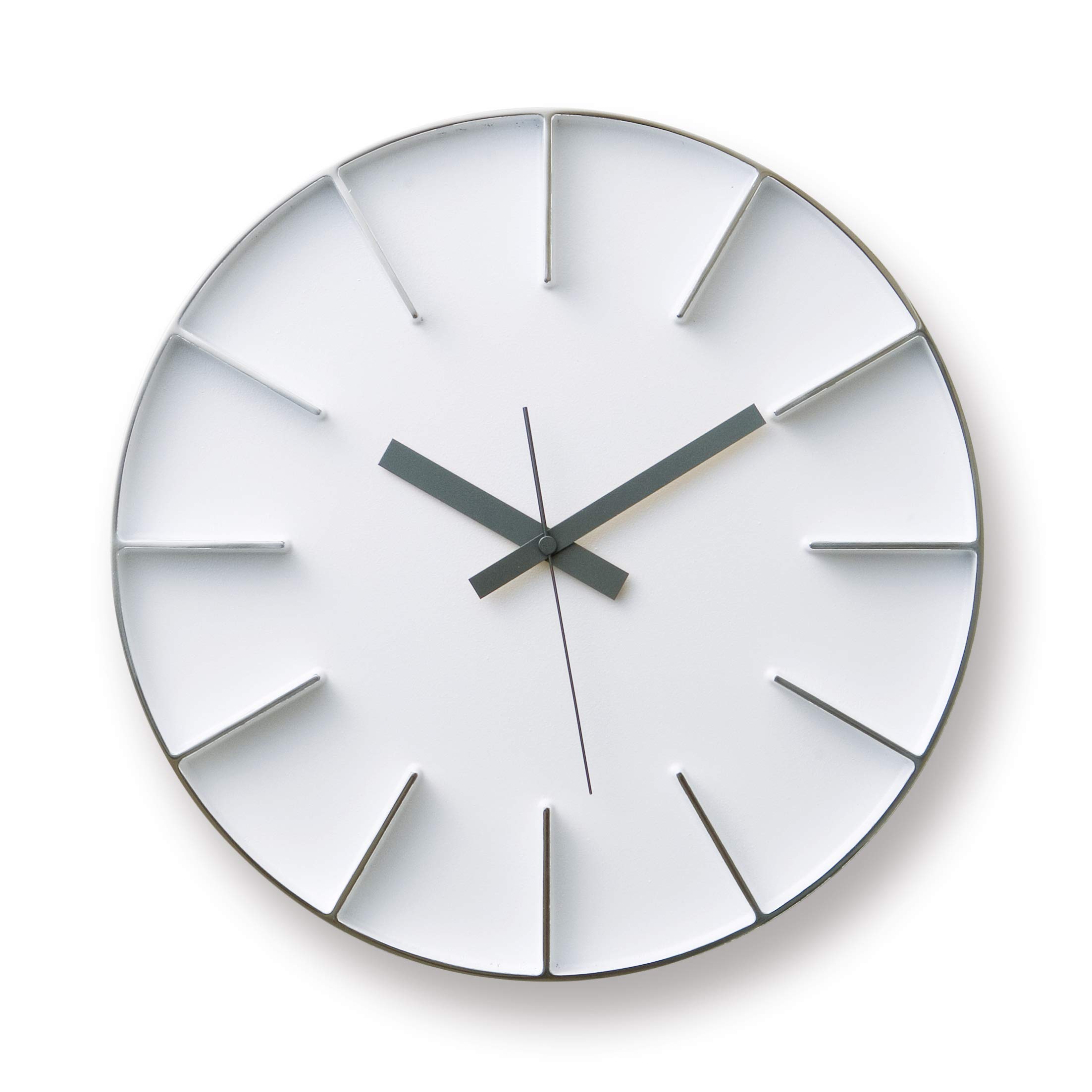 レムノス 掛け時計 アナログ アルミ エッジ クロック 白 edge clock AZ-0115 WH Lemnos