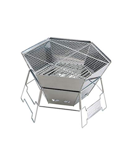 キャプテンスタッグ ヘキサステンレス鋼 たき火お食事処 M-6500 スポーツ・アウトドア-その他