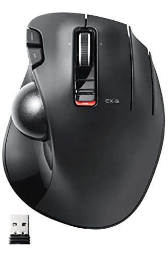 エレコム マウス ワイヤレス (レシーバー付属) トラックボール 6ボタン ブラック M-XT3DRBK