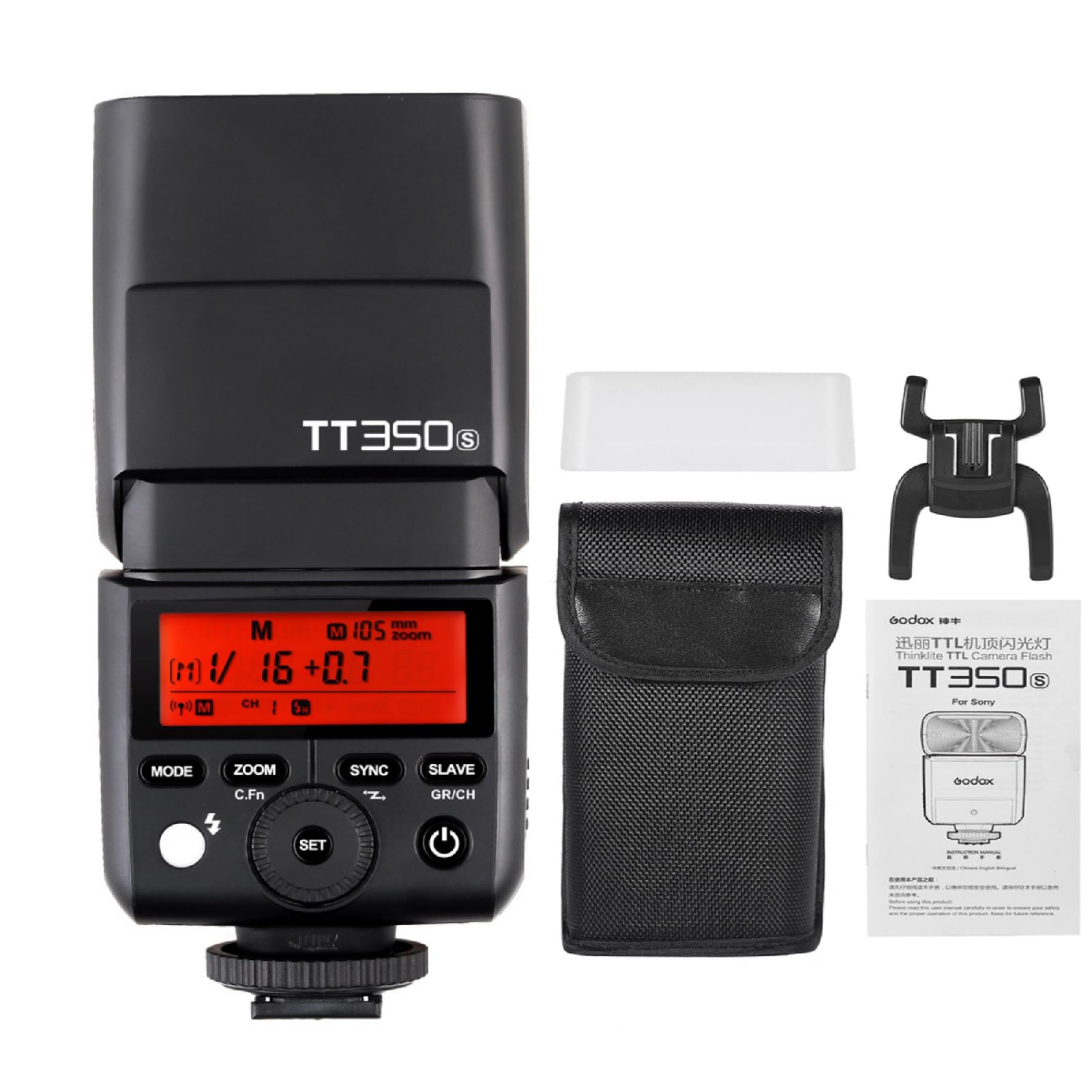 Godox正規品 技適マーク付きGODOX TT350S Sony用 カメラスピードライト TTL 制御 2.4G HSS 1/8000s GN36 SONY A7 A7RII A7R A7S A58 A7II A99 ILCE6000L A77II A7SII A6300 A6000 RX10ソニー ディジタルカメラ対応 (Godox TT350S) [並行輸入品]