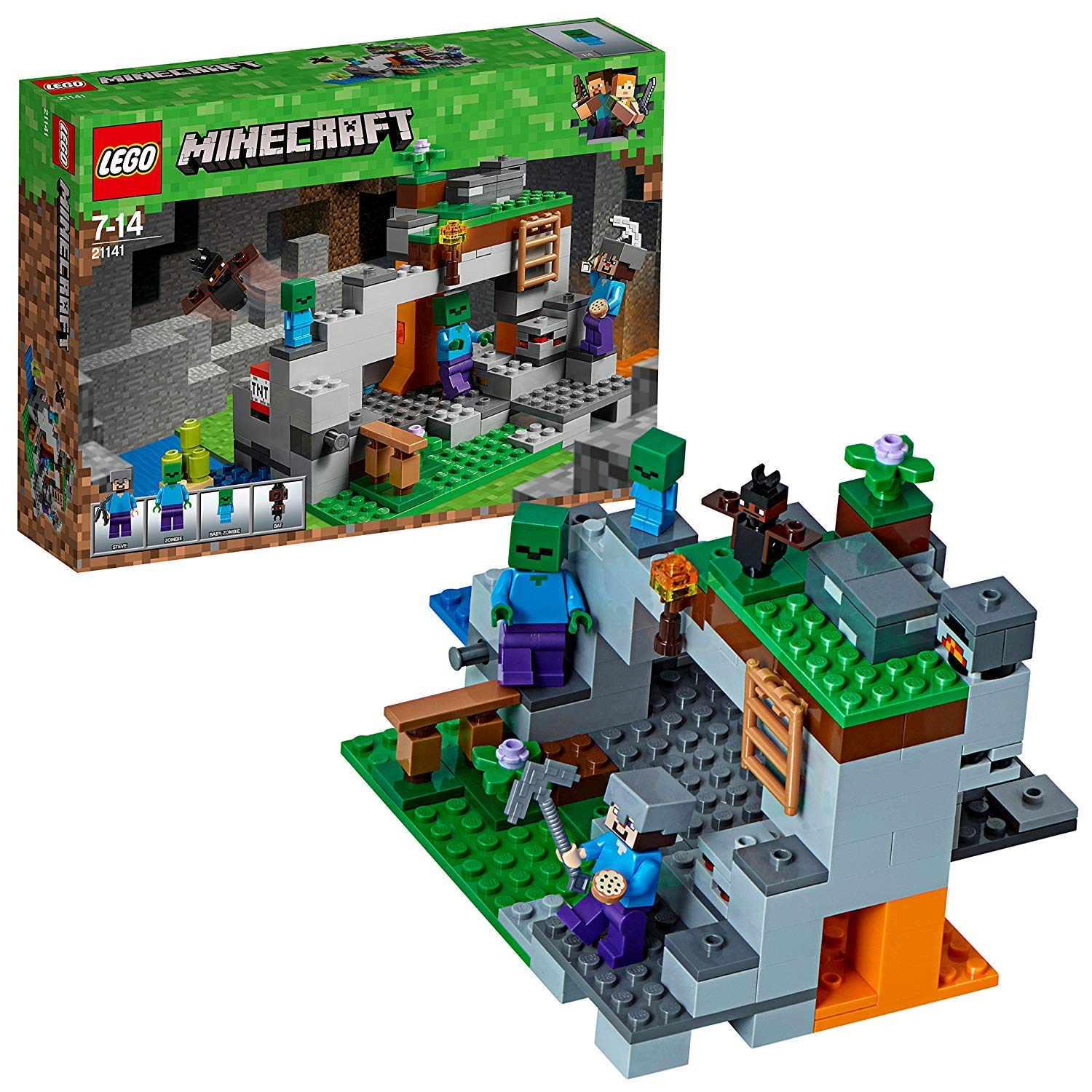 楽天市場】レゴ(LEGO) マインクラフト ゾンビの洞くつ 21141