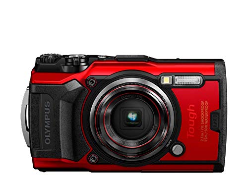OM SYSTEM/オリンパス OLYMPUS デジタル写真機 Tough TG-6 赤いこと 1200万絵素CMOS F2.0 15m 雨合羽 100kgf耐荷重 GPS 内蔵Wi-Fi TG-6RED