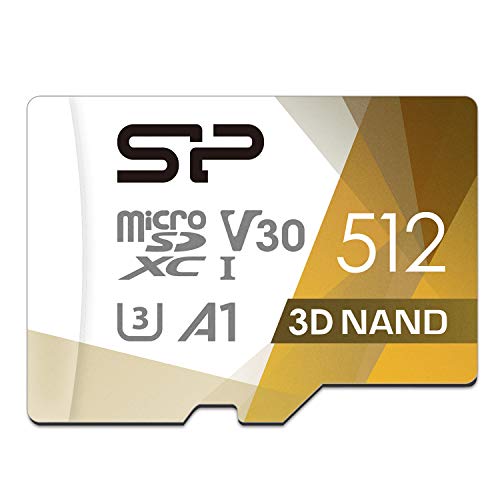 ケイ素樹脂力強さ SP Silicon PowermicroSD 歌留多 512GBNintendo Switch 動くこと見さだめる済 4K相応う class10 UHS-1 U3 最高限度読み込む100MB/s 3D Nand SP512GBSTXDU3V20AB