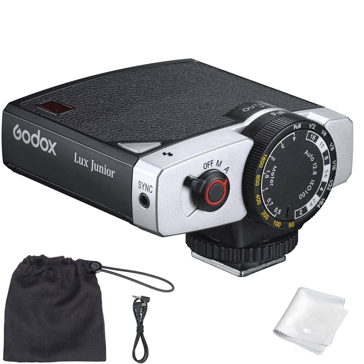 Godox Lux Junior ジュニアレトロカメラフラッシ, GN12 6000K&plusmn;200K, A/M モード, 28mm焦点距離, 毎日のクラシック写真とキャプチャの瞬間を撮影する Canon Nikon Sony Fuji 対応｜GOODWOODS