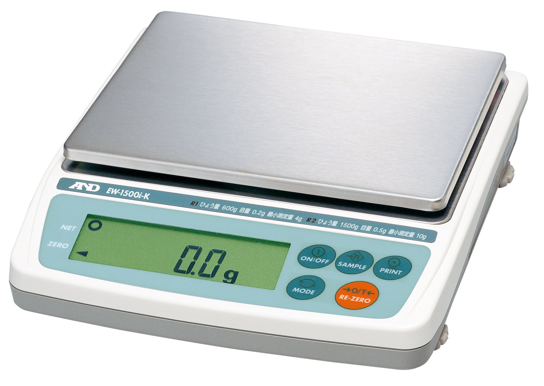 AD 検定付き トリプルレンジパーソナル天びん EW-1500i-K ≪ひょう量:1500g 最小表示:0.2~0.5g(使用範囲:4~1500g) 皿寸法:170(W)*133(D)mm 検定付:8地域≫