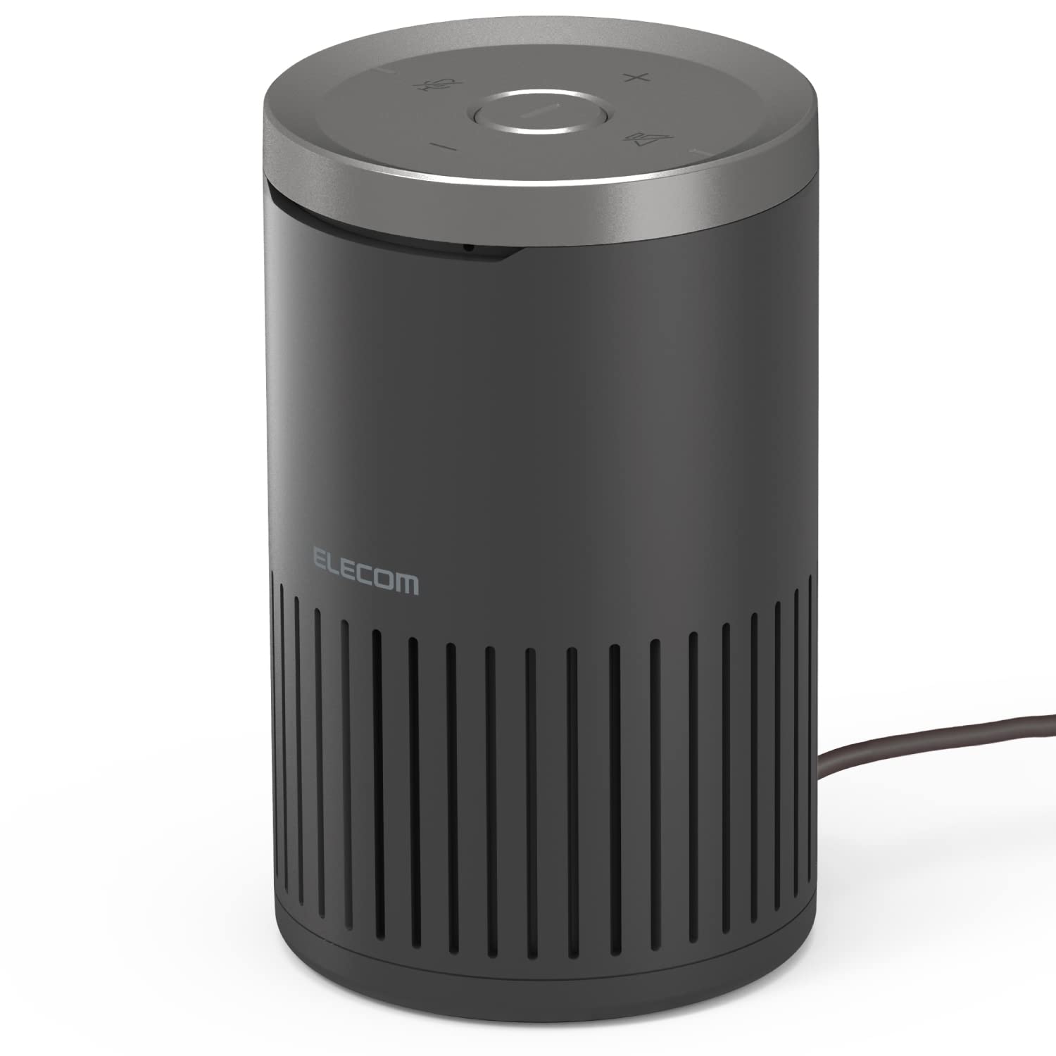 エレコムスピーカーフォン 円卓会議用 USB繋ぎ合わせる ノイズリダクションエコーキャンセラー オートゲインコントロール相応う無指向性マイクロホン 黒いこと HS-SP02BK