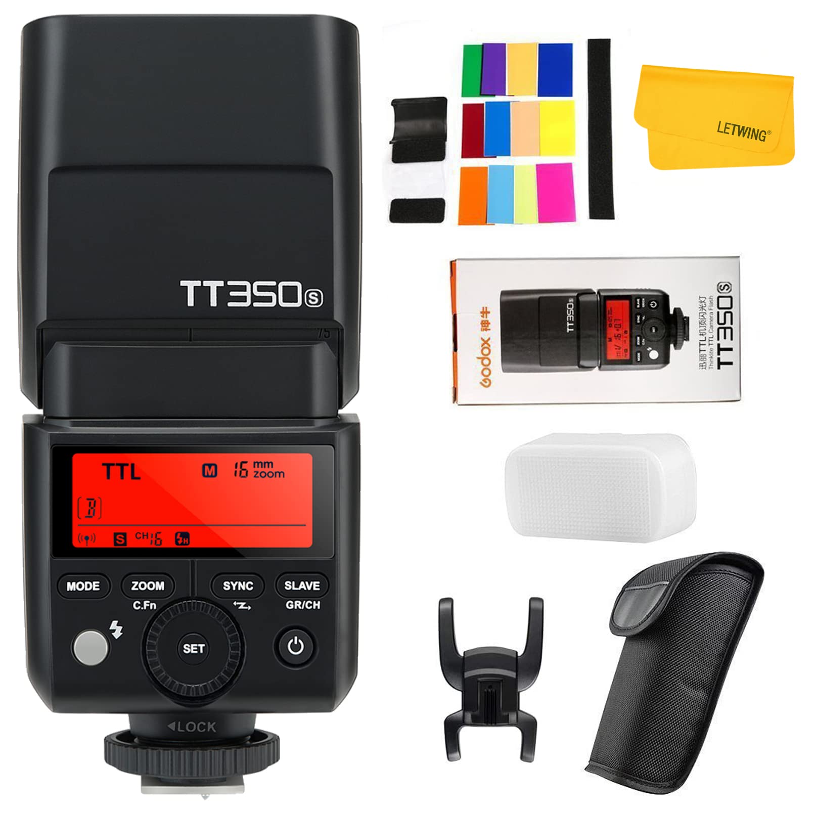 Godox Thinklite TT350S TTL ミニ カメラフラッシュ ストロボ 高速1/8000s GN36 ソニー Sonyカメラ対応