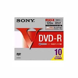 楽天市場】SONY DVD-R ディスク 録画用 120 分 8倍速 10枚入り 5ミリ