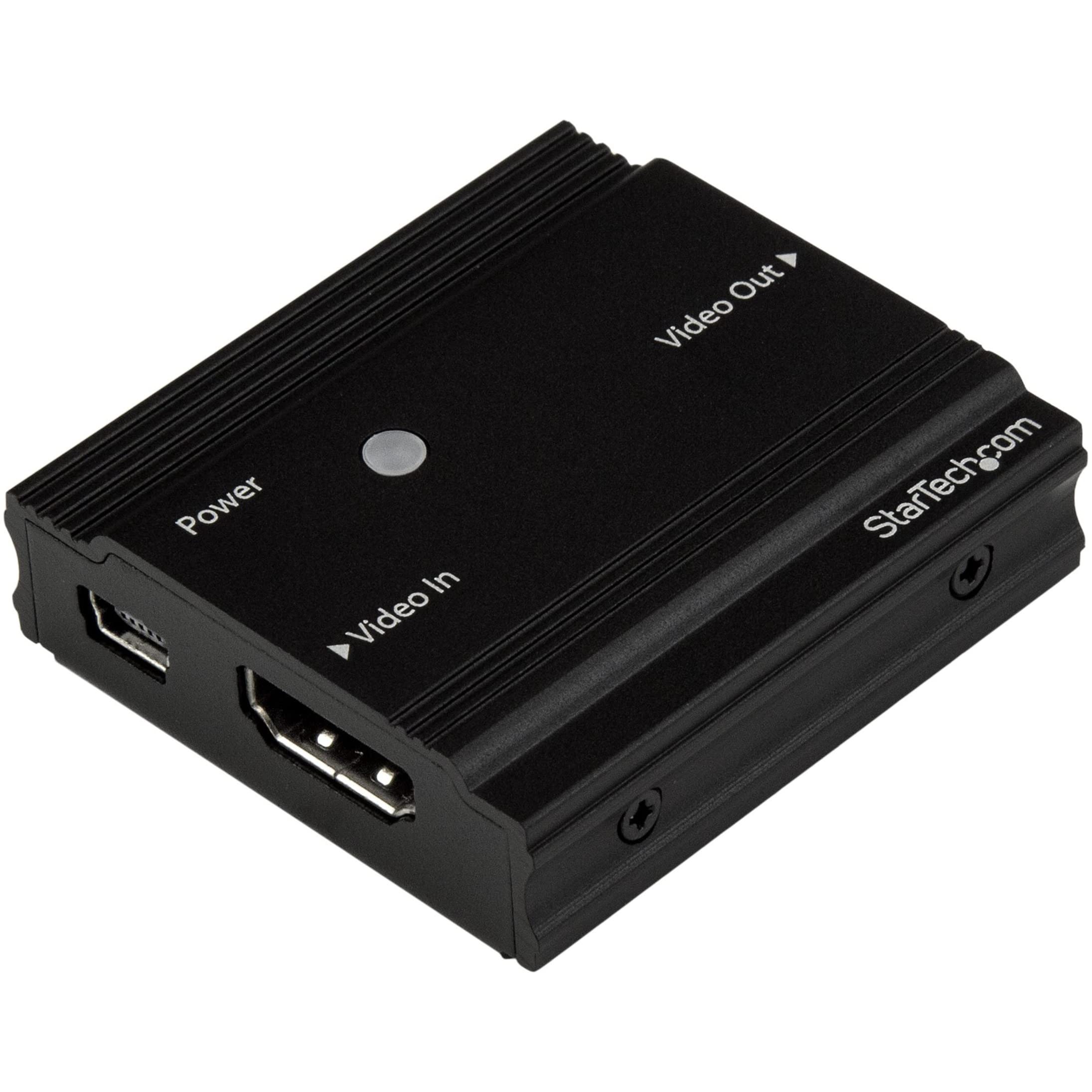 StarTech.com 4K対応HDMIリピーター(信号増幅器・イコライザー内蔵) HDMI延長器 4K/60Hzで最大25m 4K/30Hzで最大10m HDBOOST4K|GOODWOODS