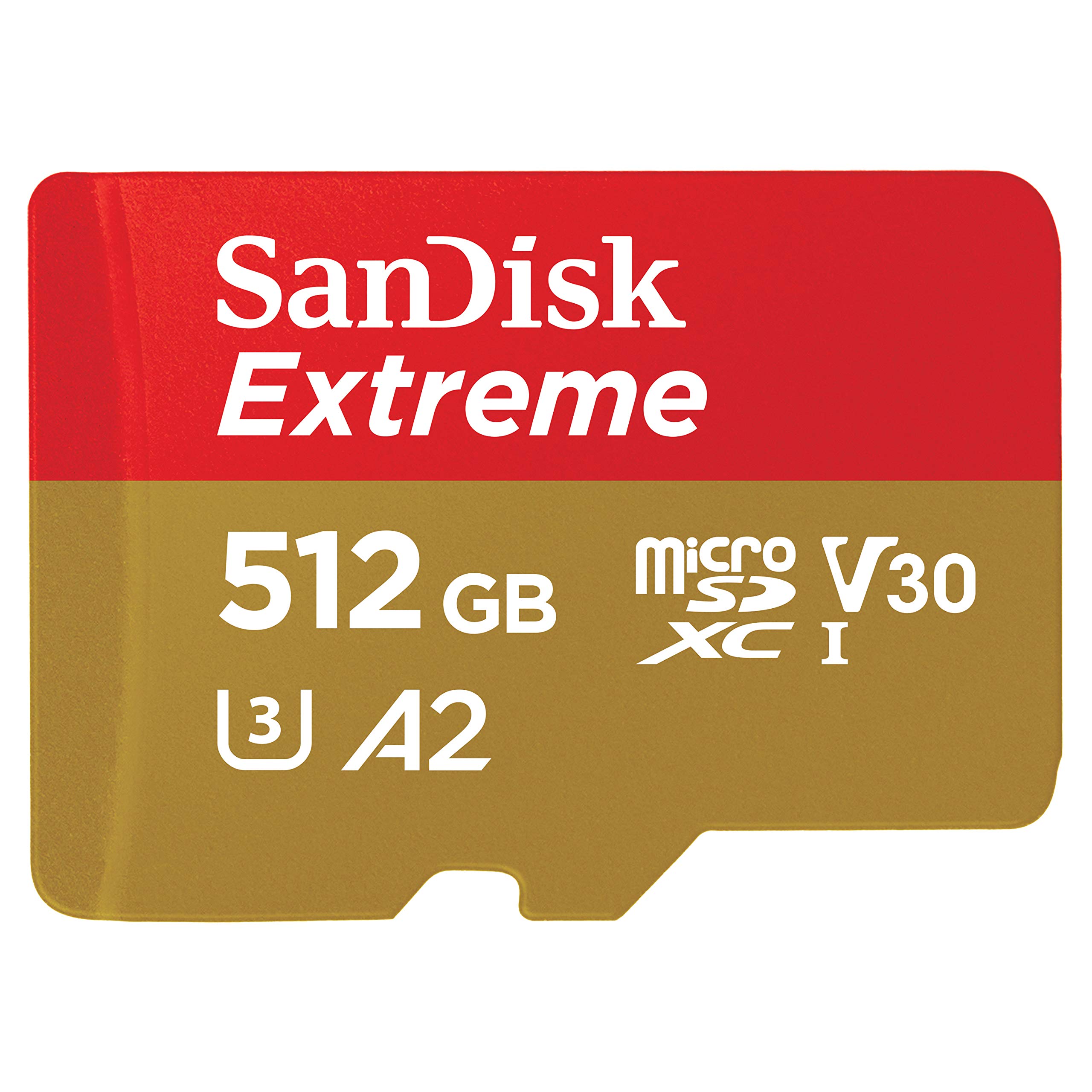 SanDisk microSDXC UHS-I カード 512GB Extreme 超高速タイプ（読込最大190MB/s 書込最大130MB/s）サンディスク エクストリーム SDSQXAV-512G-GN6MN 海外パッケージ品