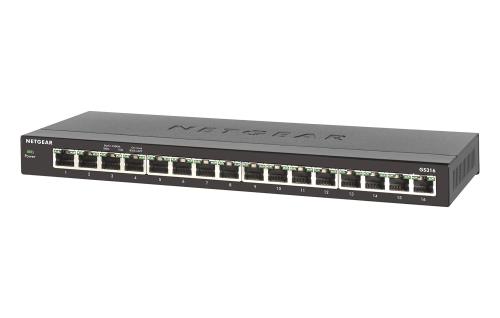 製造業者生み出すこと為し終える品 NETGEAR 卓上型パウダーコンパクト アンマネージスイッチングハブ GS316 ギガビット 16界面 静音気違い受け答え 省ワット数心積もり 3年引き受ける