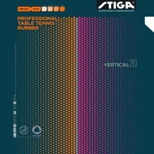 STIGA(スティガ) 卓球 ラバー バーティカル 20 粒高ラバー レッド 特薄 1710200506