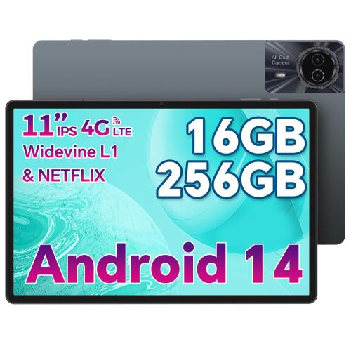 Android14タブレット11インチ 16GB + 256GBODEA S11、8コア A75 CPU T606、IPSディスプレイ TDDIタッチスクリーン、タブレット simフリー、Widevine L1 Netflix対応、