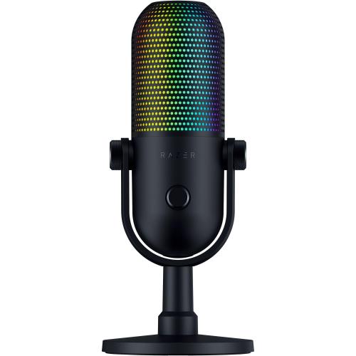 Razer レイザー Seiren V3 Chroma コンデンサーマイク マルチファンクション タップ式ミュートセンサー ゲーミングマイク USB マイク 配信 セイレン ブイスリー クローマ 日本正規代理店品画像