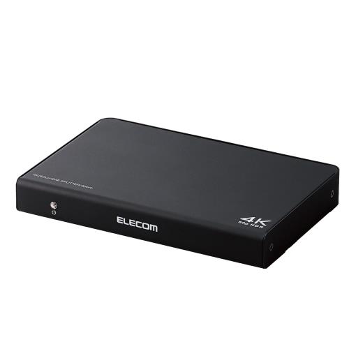 エレコム HDMI分かち合う器 4K 60サイクル(18Gbps) 1インプット 4最終生産物 HDCP2.2相応う VSP-HDP14BK 黒いこと