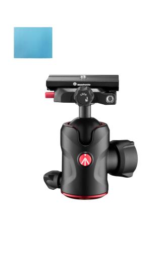 マンフロット(Manfrotto) MH496 センターボール雲台Q6付き アルカスイス互換 クリーニングクロス付属 自重0.53kg 耐荷重10kg MSQ6PLプレート JP A00067BMN｜GOODWOODS