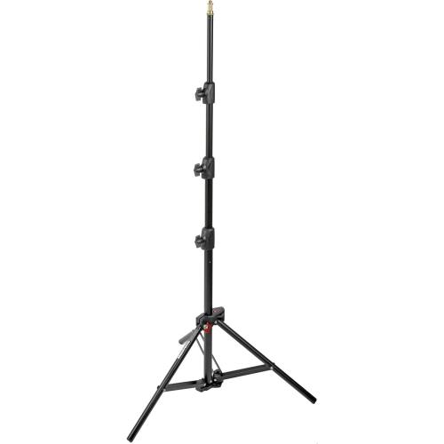 マンフロット(Manfrotto) Manfrotto ともし火照明ランプ ミニコンパクトスタンド 4段 軽銀 オスダボ仕様模様 1051BAC 三脚-TV・オーディオ・カメラ