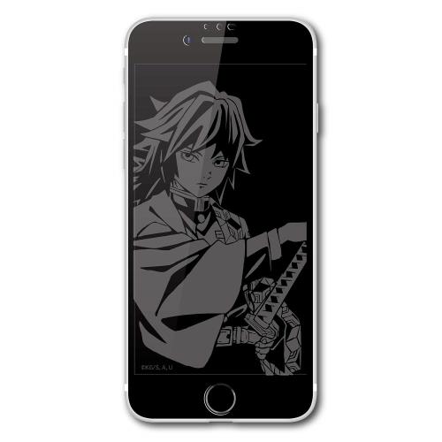 グルマンディーズ バンダイ 鬼滅の刃 iPhoneSE(第2世代)/8/7/6s/6(4.7インチ)対応 ガラススクリーンプロテクター 冨岡義勇(とみおか ぎゆう) KMY-40C ブラック画像