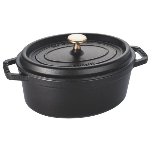 ストウブ(Staub) staub ストウブ 「 ピコ ココット オーバル 黒いこと 23糎 」 両手 鋳込み ホーロー 鍋 IH相応う 日本置き目売りわたす品 La Cocotte Oval 40500-231